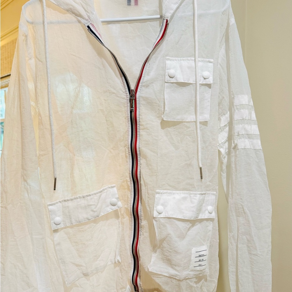 Thom Browne White Mesh Jacket